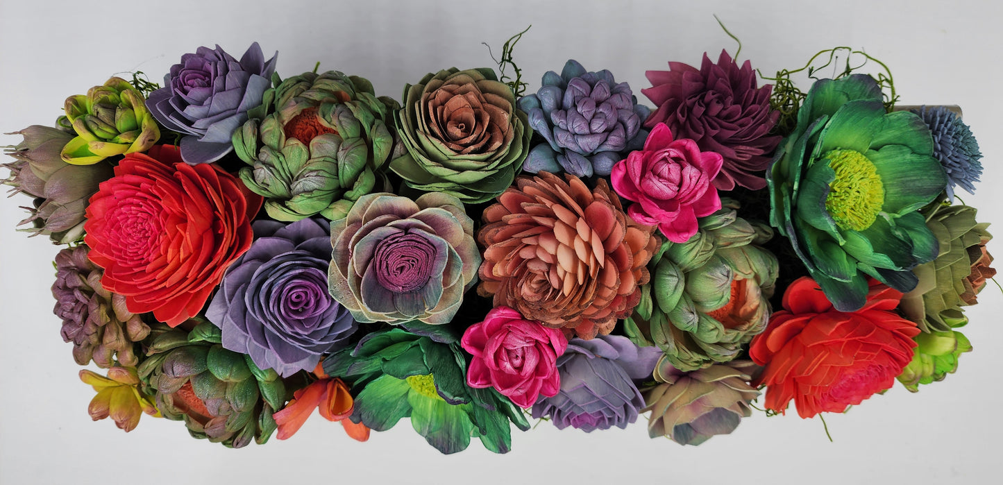 14" Galvanized Succulent Trough