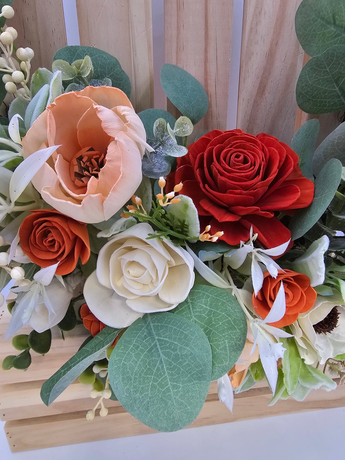 Eucalyptus Rust Beaded Wreath