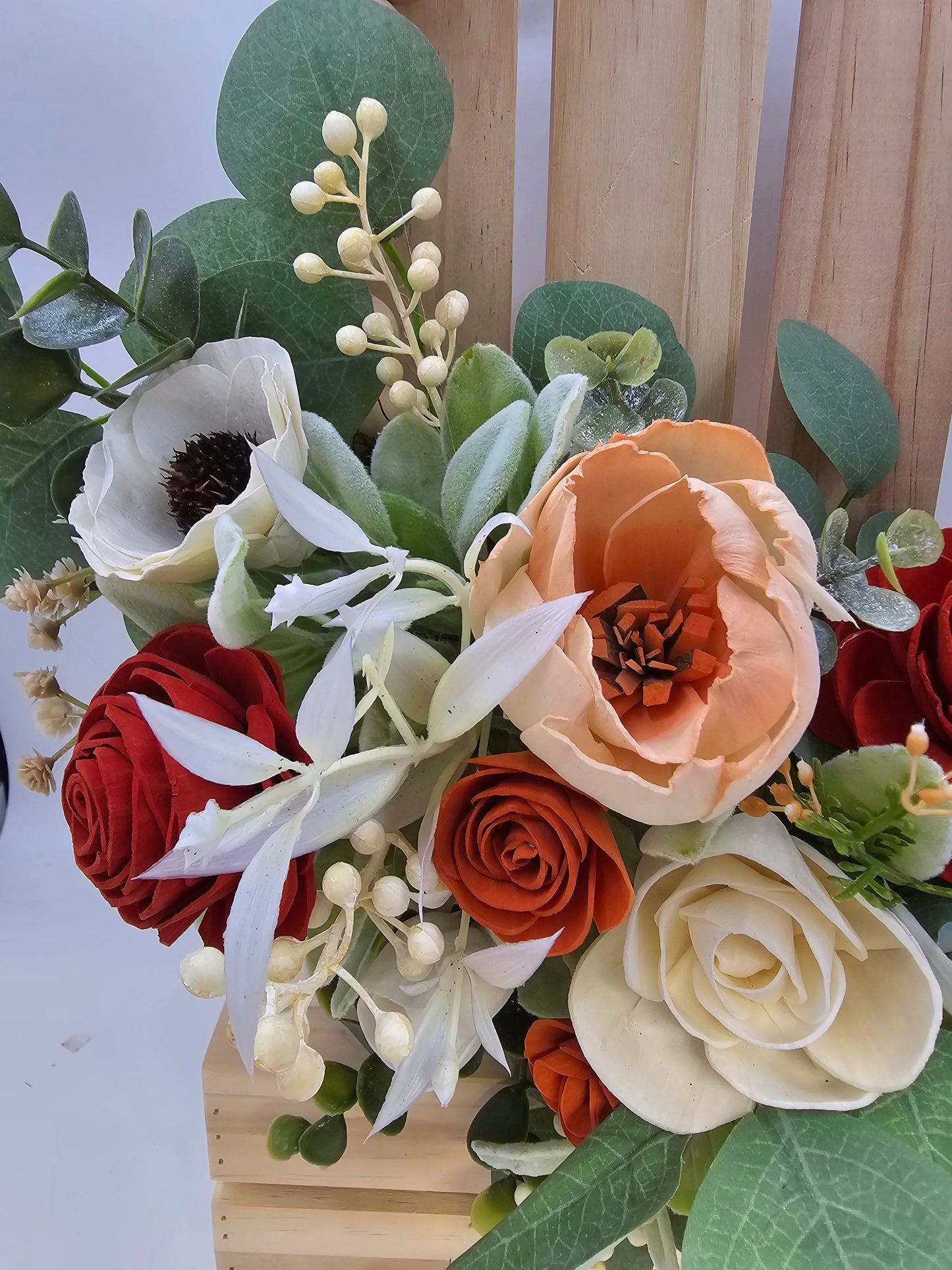 Eucalyptus Rust Beaded Wreath