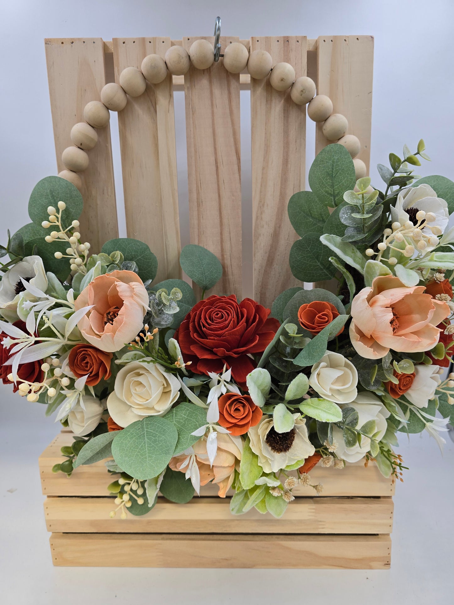 Eucalyptus Rust Beaded Wreath