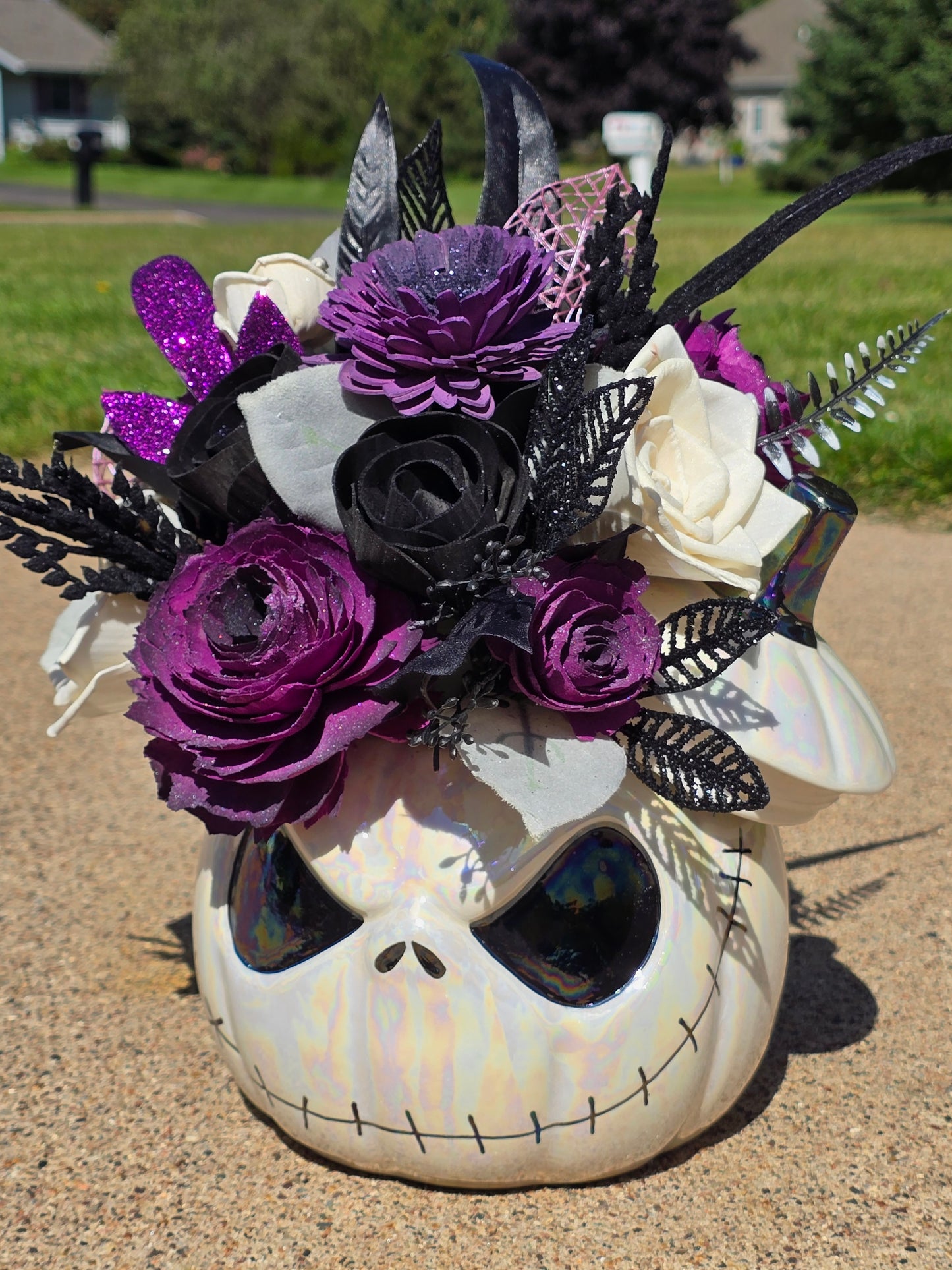 Jack Skellington with Roses and Mums
