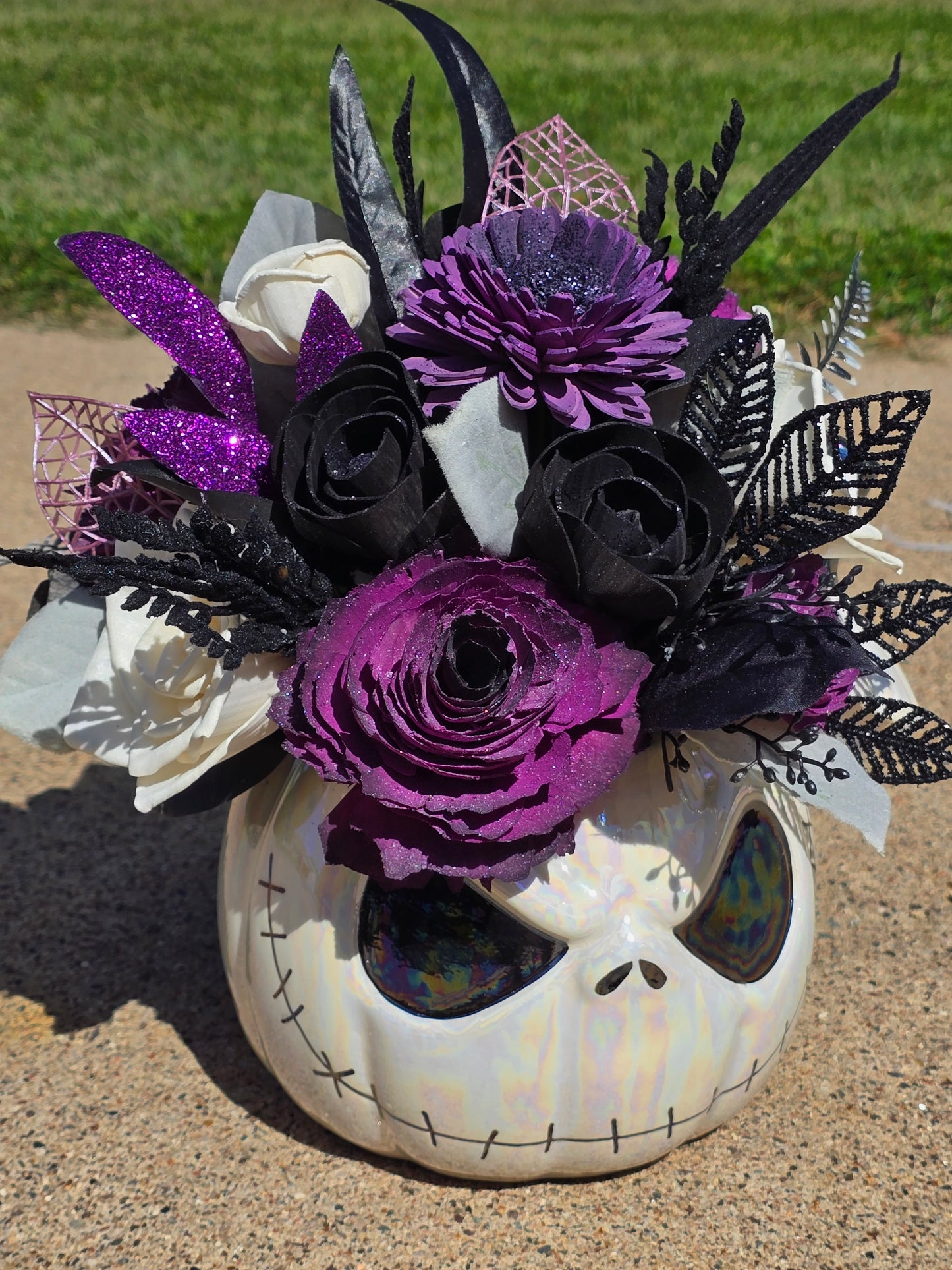 Jack Skellington with Roses and Mums