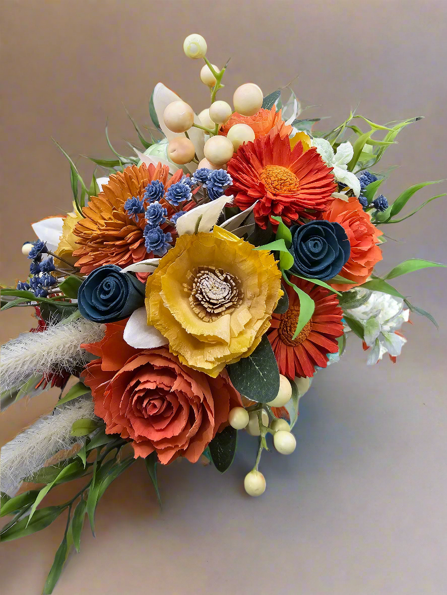 Mid-century Modern Pearlized Cornucopia