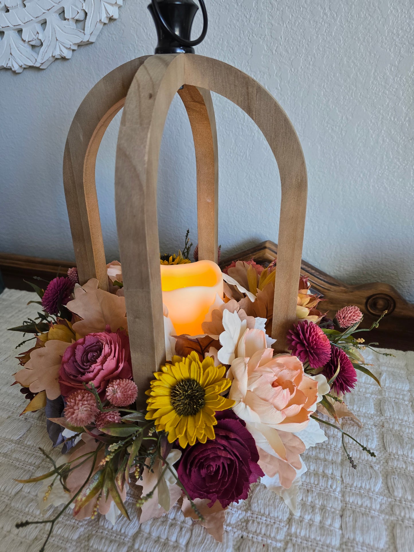 Rustic Wood LED Lantern