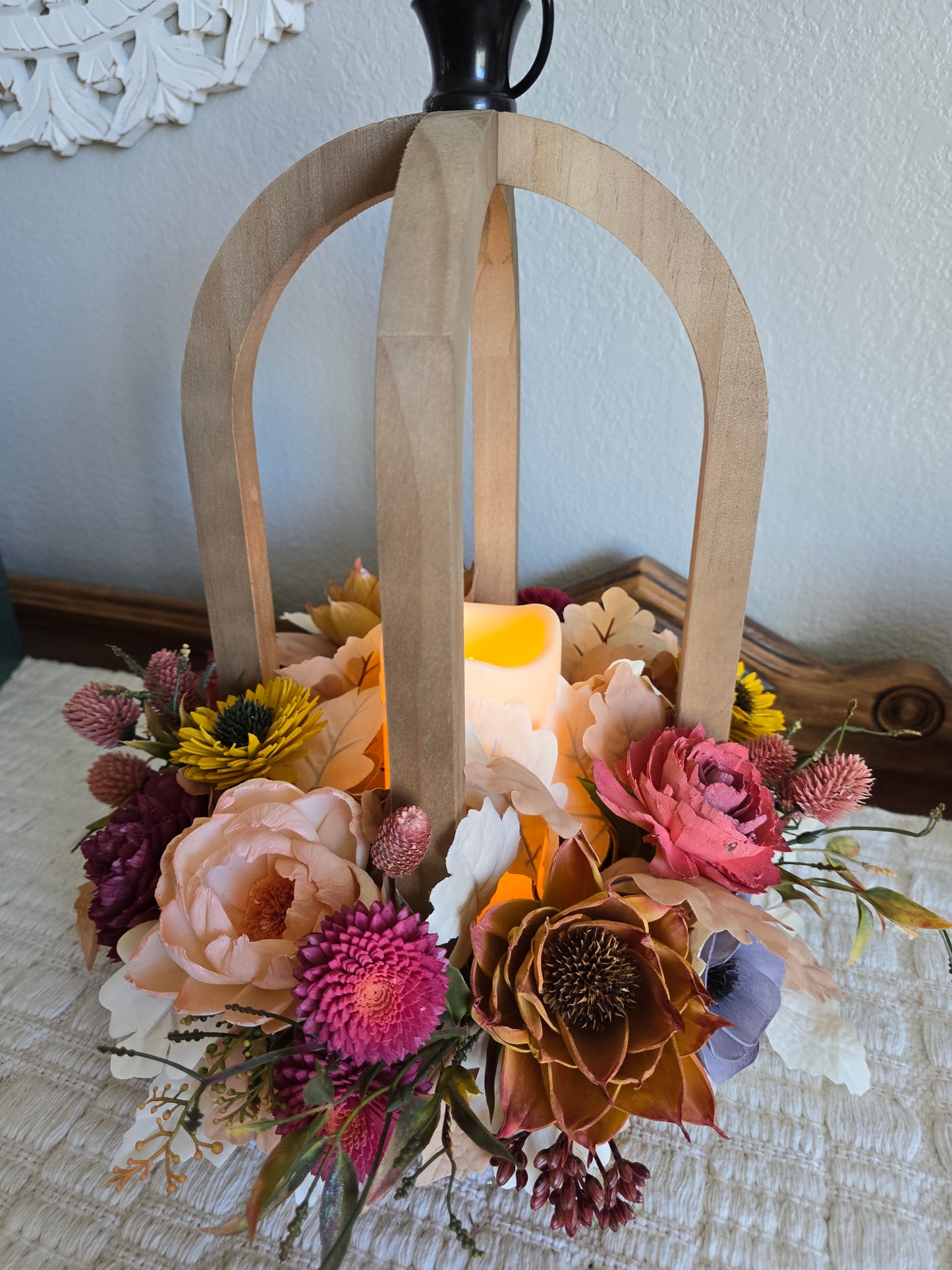 Rustic Wood LED Lantern
