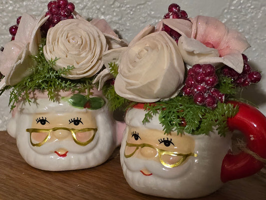 Santa Mug Ornaments (Pair)