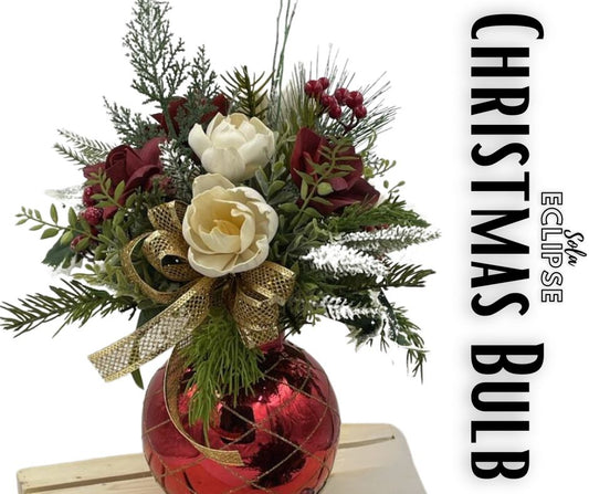 Christmas Bulb Table Arrangement