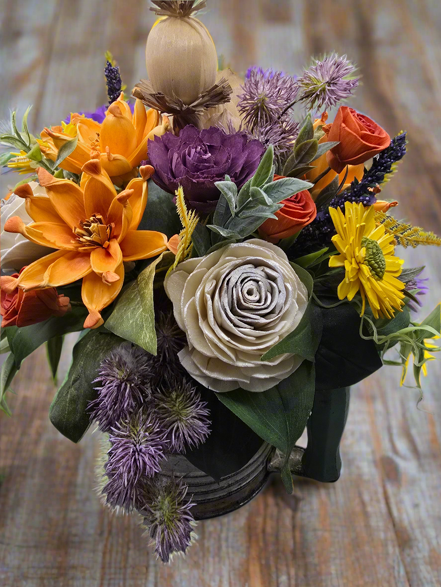 Flour Sifter Wildflower Bouquet